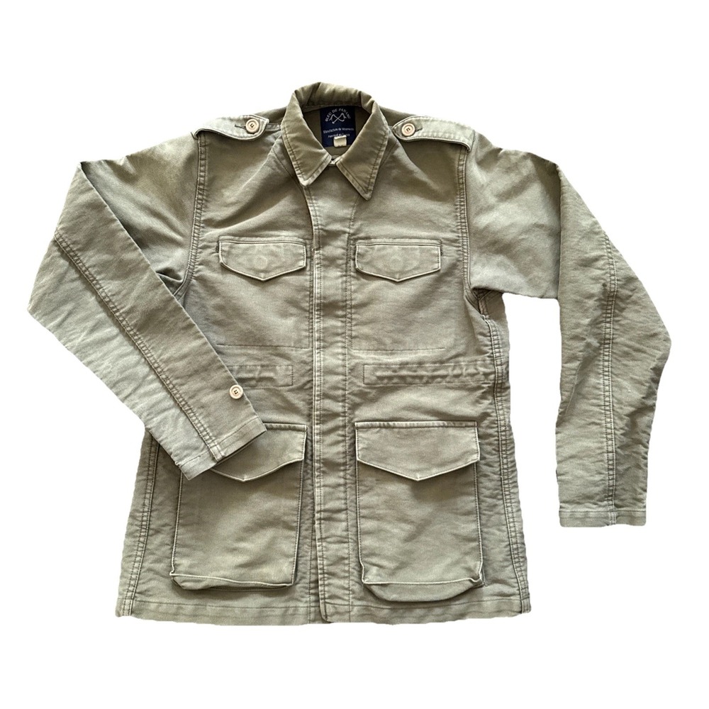 Bleu de Paname French Chore Coat Men Small Green Cotton Jacket Workwear France